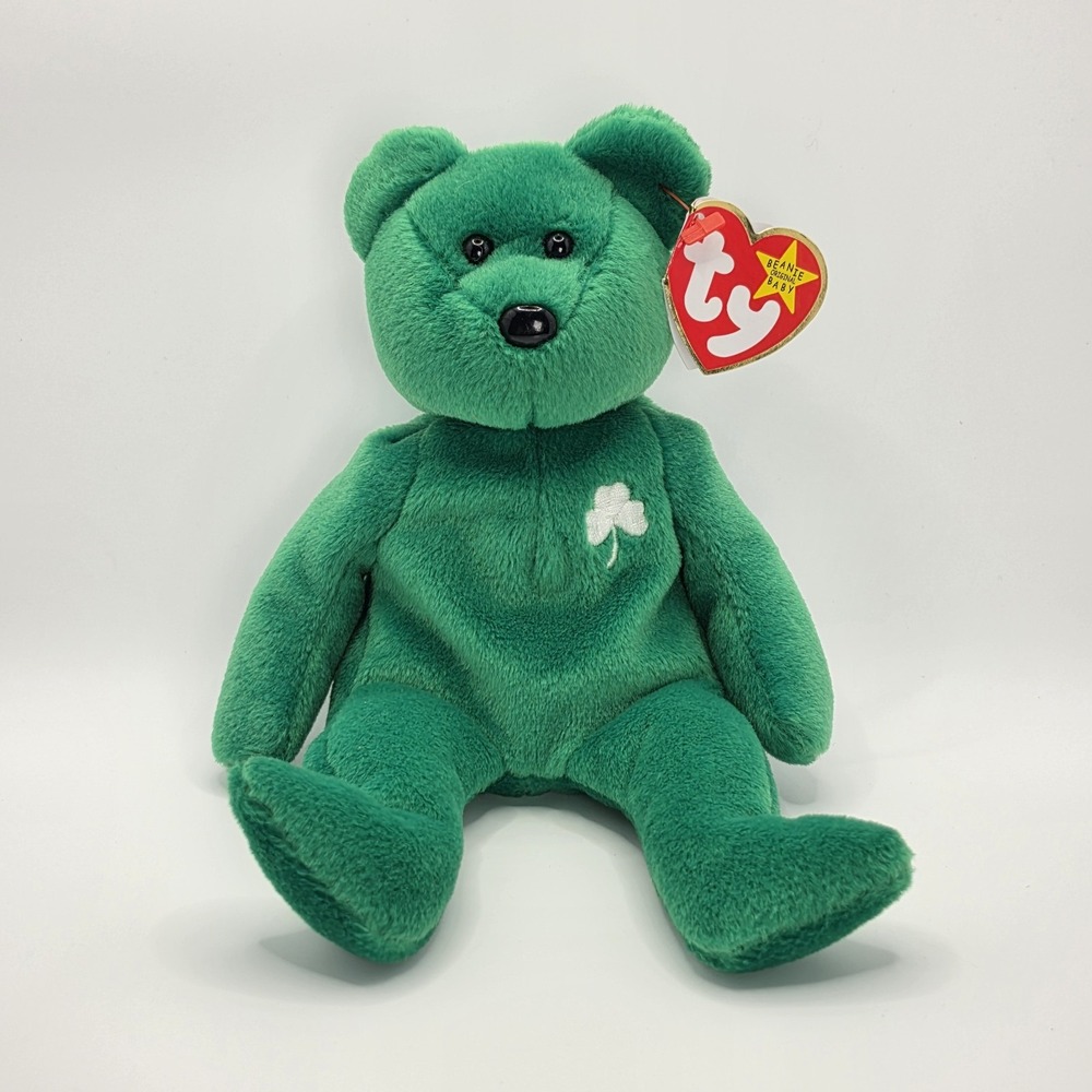 Ty Beanie Baby Erin the Irish Bear 1997 Retired Vintage Green Shamrock with Tags